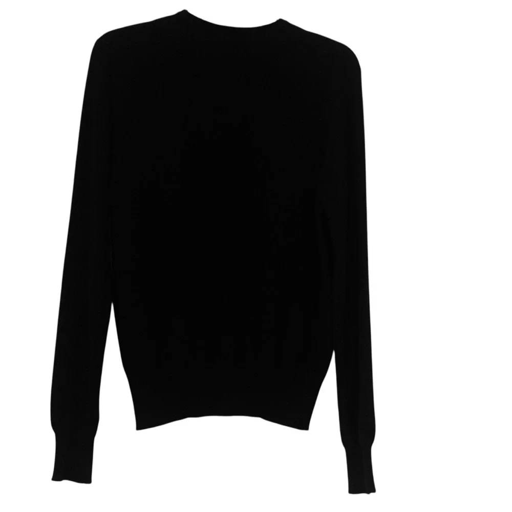 Neiman Marcus Black 100% Cashmere Cardigan Sz M - Picture 2 of 8